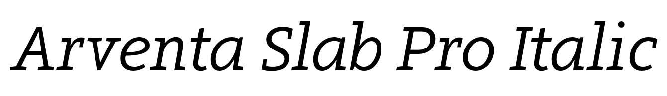 Arventa Slab Pro Italic